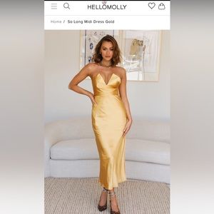 Hello Molly So Long Midi Dress Gold